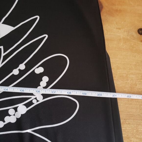 Papillon Small Black And White Sleeveless Floral Print Mini Dress Tunic - Picture 8 of 10